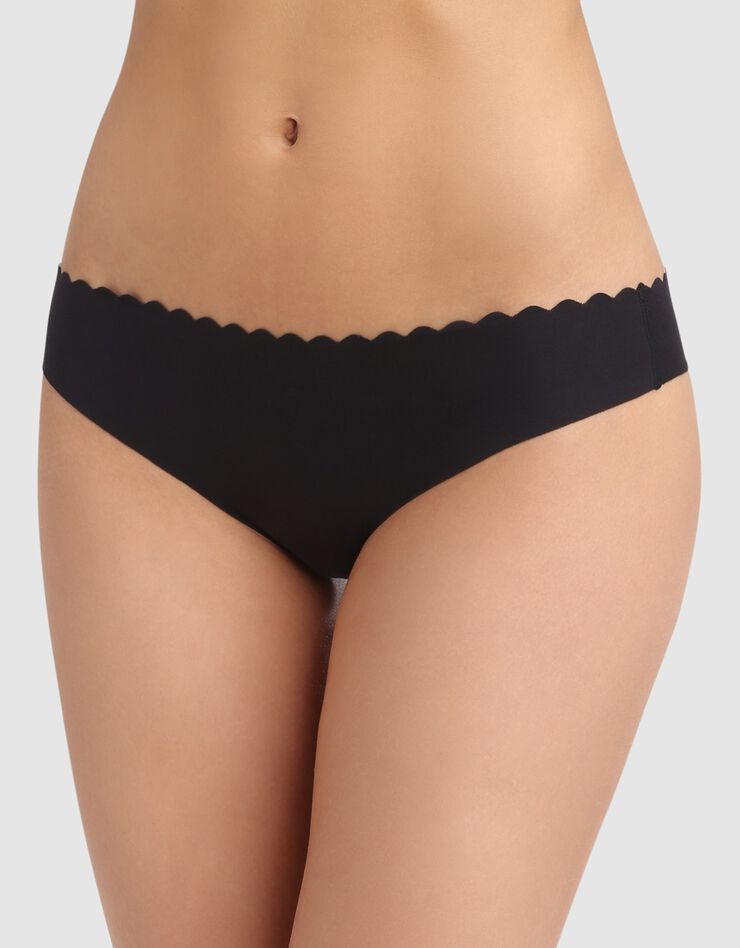String coton stretch Body Touch- Lot de 2 (blanc + noir) String coton stretch Body Touch- Lot de 2 (blanc + noir)