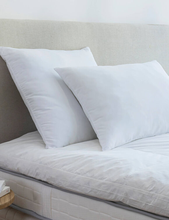 Oreiller microfibre confort moelleux (blanc)