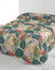 Couette microfibre imprimé équatorial 200 g/m² (vert / corail)