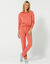 Pantalon jogging, molleton gratté (rose thé)