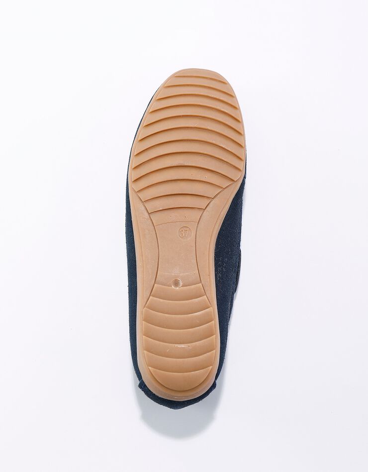 Mocassins ultra souples à liens noués - semelle amovible (marine) Mocassins ultra souples à liens noués - semelle amovible (marine)