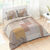 Linge de lit imprimé Damier - coton (beige)