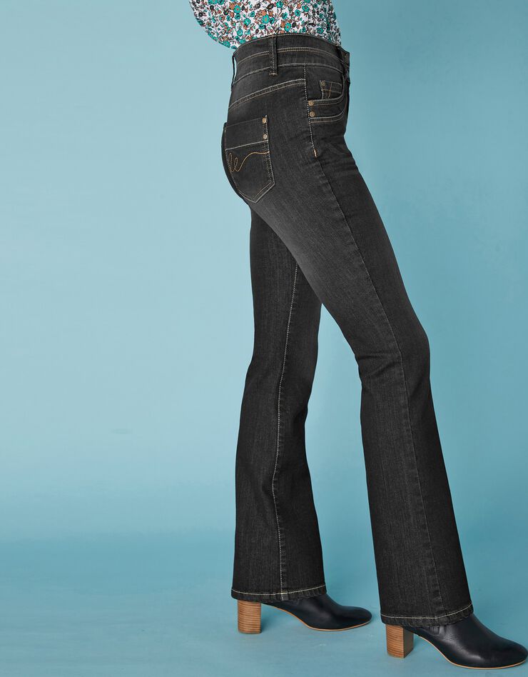 Jean délavé coupe bootcut stretch (black) Jean délavé coupe bootcut stretch (black)