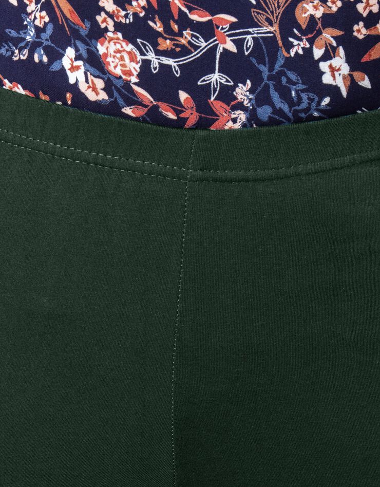 Legging trompette uni base évasée, taille élastiquée (vert sapin) Legging trompette uni base évasée, taille élastiquée (vert sapin)