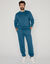 Pantalon jogging molleton bas &eacute;lastiqu&eacute; (bleu p&eacute;trole)