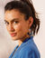 Boucles d’oreilles pompons (bleu)