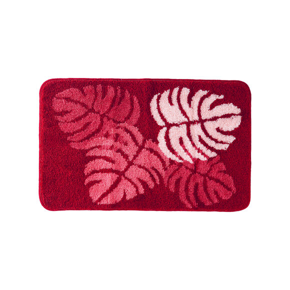 Tapis de bain motif jungle (prune)