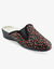 Mules sabot imprimées fleurs - fourrées (noir)