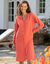Chemise de nuit gaze de coton (terracotta)