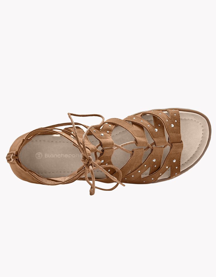 Sandales spartiates à strass - caramel (beige) Sandales spartiates à strass - caramel (beige)