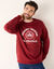 Sweat col rond facile à enfiler zippé côtés (rouge)