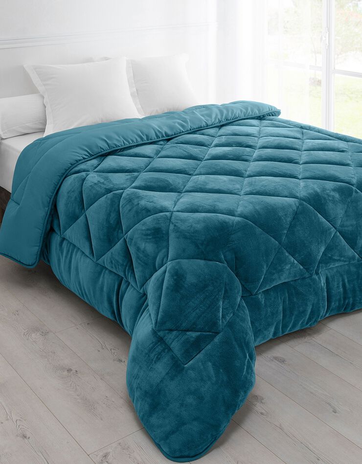 Couette synthétique double face 350 g/m² (vert canard)