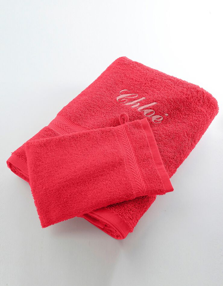 Serviette éponge personnalisable confort moelleux (corail)