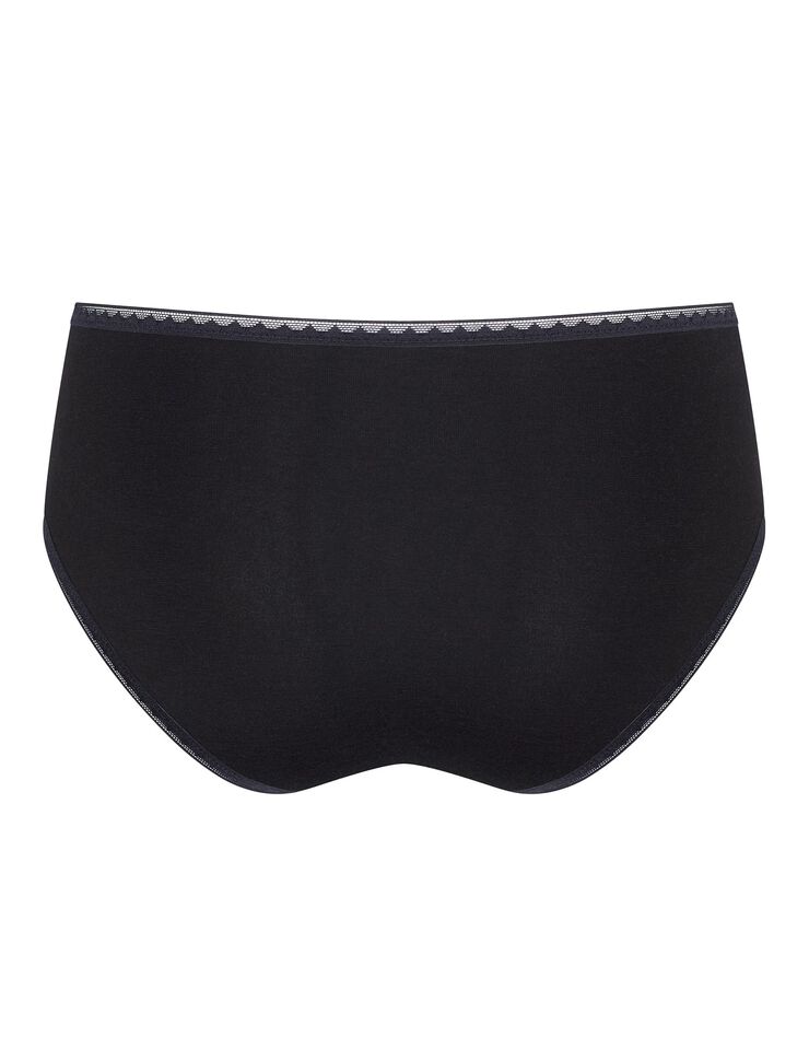 Slip forme midi GO coton biologique - Lot de 2 (noir) Slip forme midi GO coton biologique - Lot de 2 (noir)