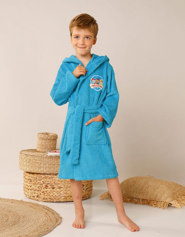 Peignoir de bain enfant Pat Patrouille® col capuche (bleu)
