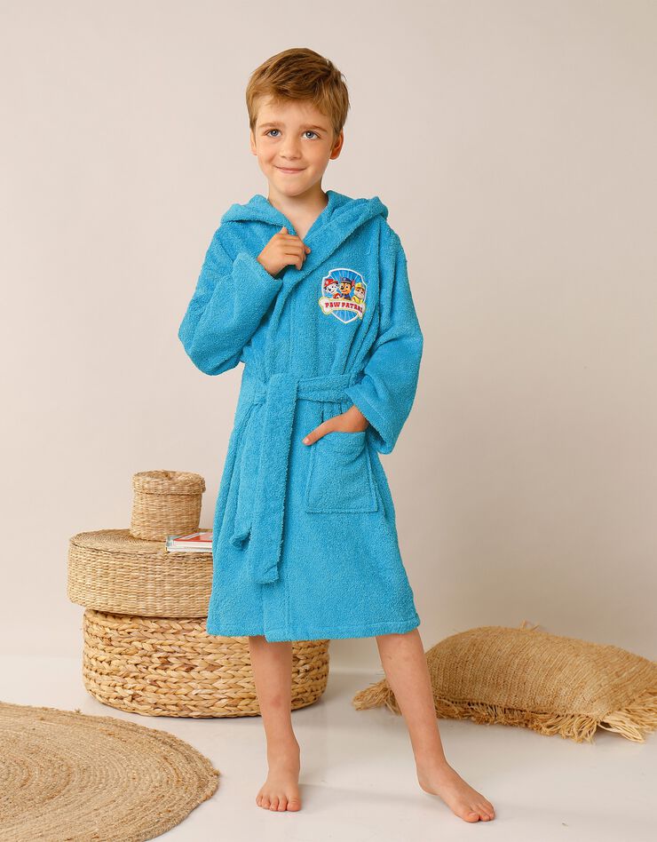 Peignoir de bain enfant Pat Patrouille® col capuche (bleu)
