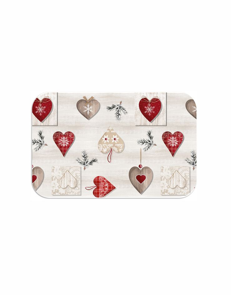 Lot de 4 sets de table - chalet  (rouge / écru)
