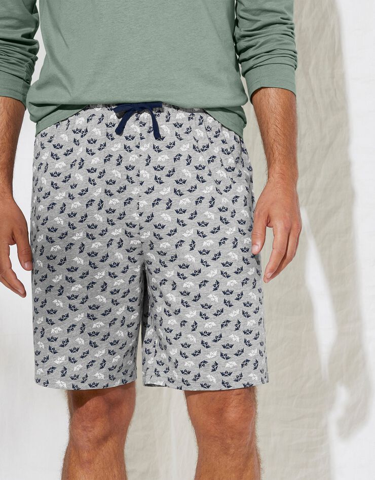 Short pyjama imprimé (gris / marine) Short pyjama imprimé (gris / marine)