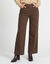 Pantalon large d&eacute;tails plis piqu&eacute;s (chocolat)