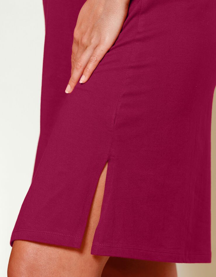 Chemise de nuit courte manches longues motif "papillons" (cerise) Chemise de nuit courte manches longues motif "papillons" (cerise)