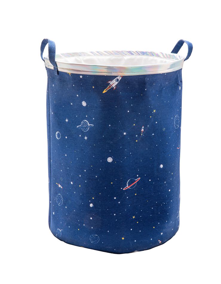 Panier de rangement imprimé cosmos (bleu)