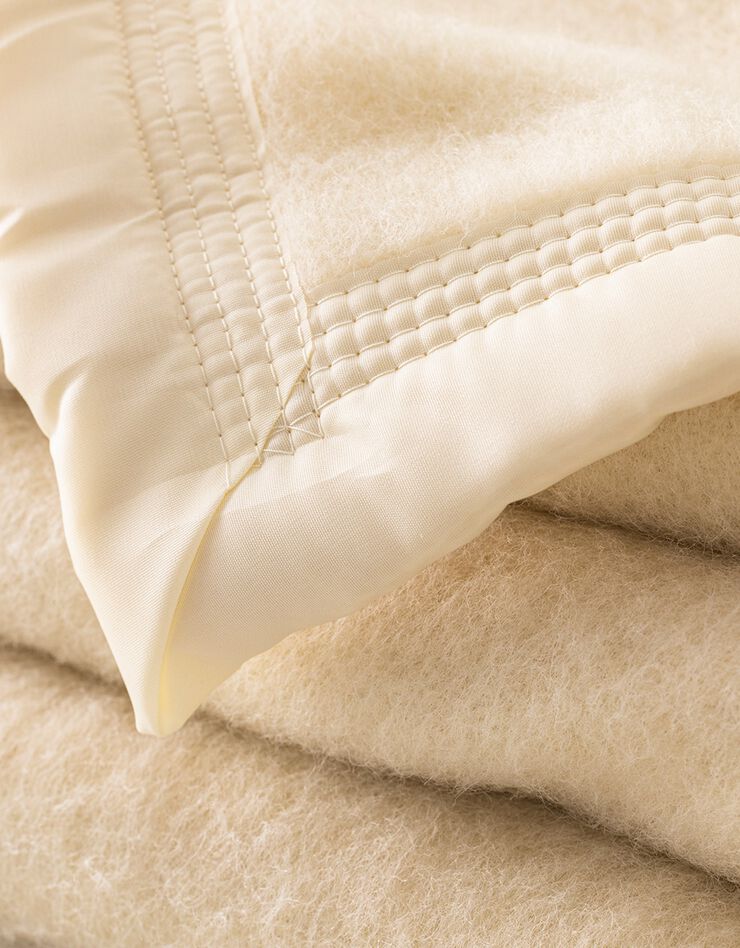 Couverture bicolore laine 800g/m2 (écru)