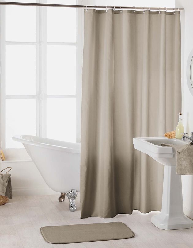 Rideau de douche uni Essencia (taupe)