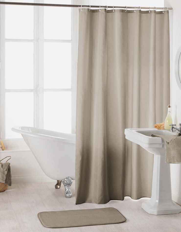 Rideau de douche uni Essencia (taupe)