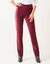 Pantalon droit, maille velours côtelé (bordeaux)
