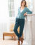 Gilet forme cache-coeur toucher doux (bleu glacier)