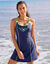 Maillot de bain une pièce avec jupette (bleu)