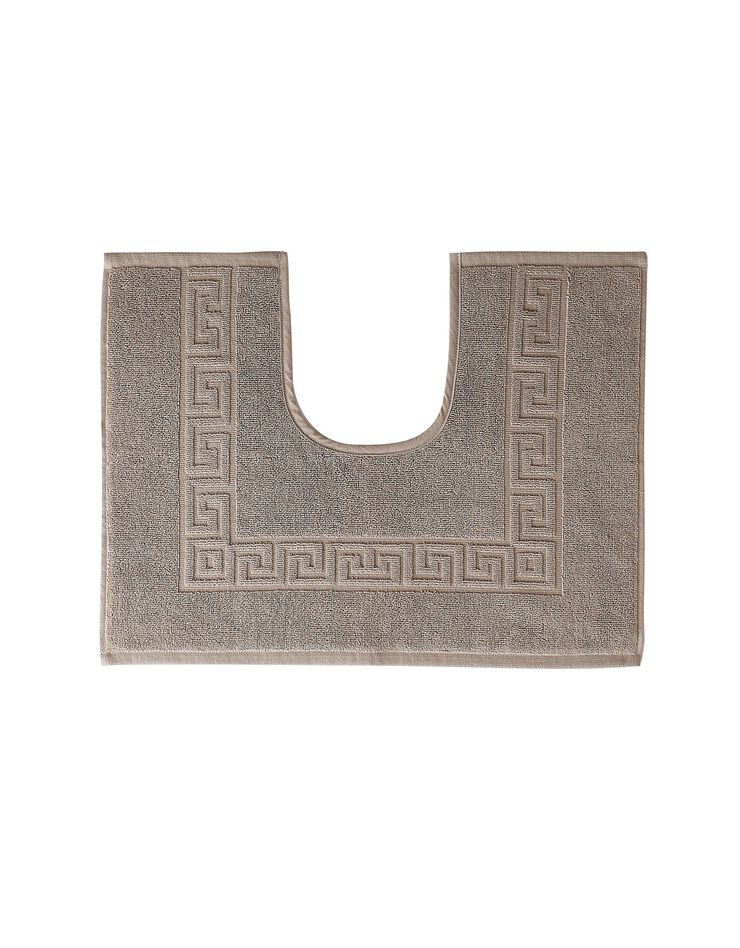 Tapis de bain éponge liteau motif frise grecque (taupe) Tapis de bain éponge liteau motif frise grecque (taupe)