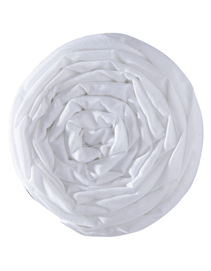 Drap-housse uni sommier articulé coton - bonnets 26 cm (blanc)