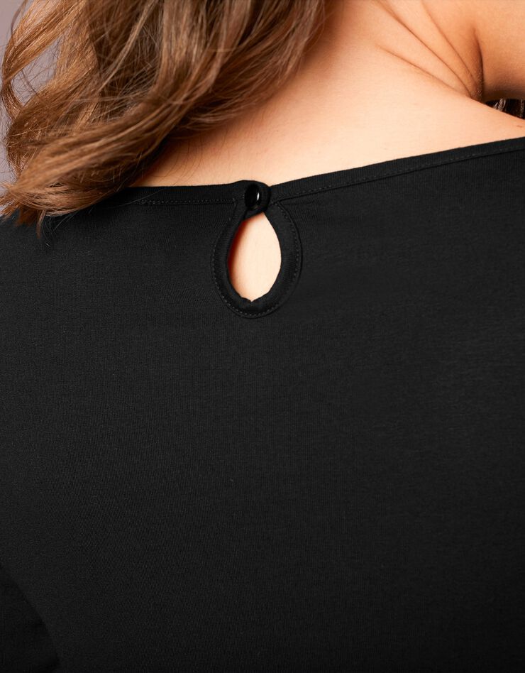 Tee-shirt dentelle manches 3/4 (noir) Tee-shirt dentelle manches 3/4 (noir)