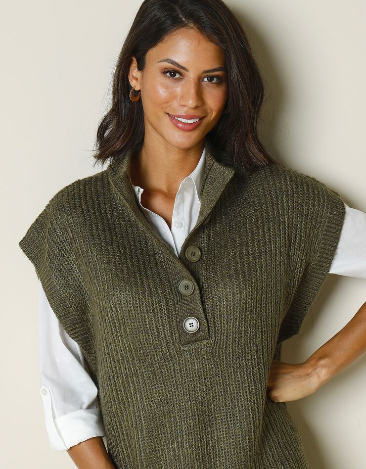 Pull-tunique sans manches, toucher doux (bronze) Pull-tunique sans manches, toucher doux (bronze)