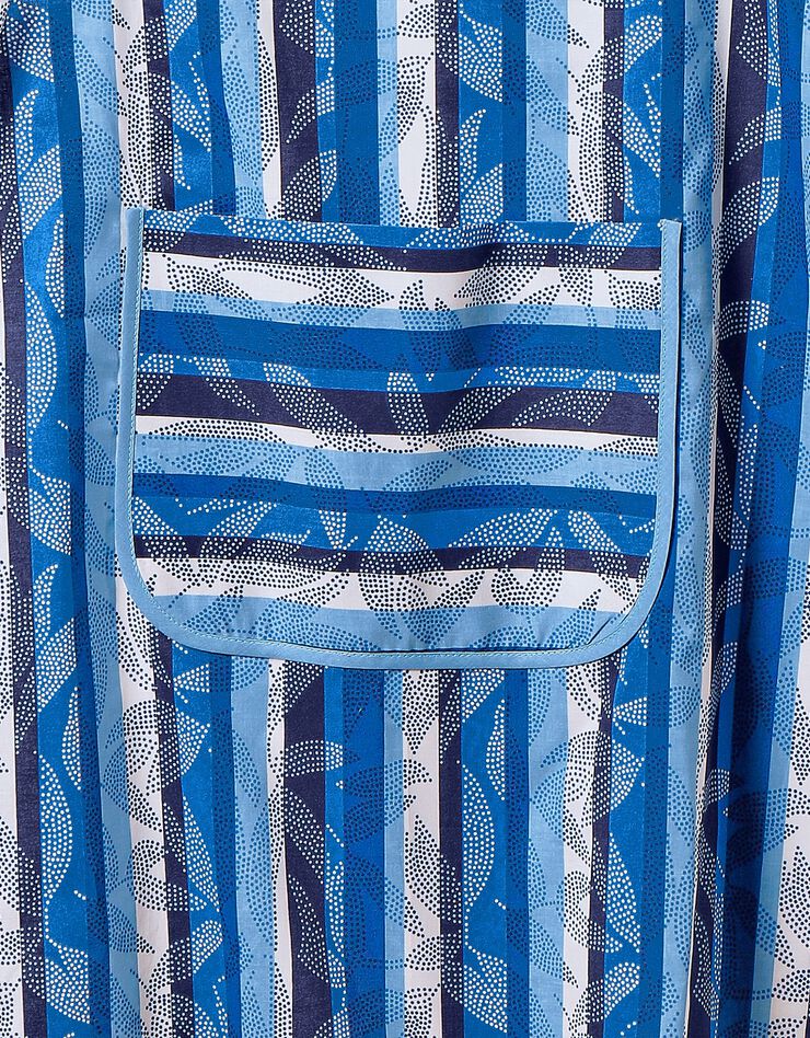 Tablier cuisine rayé forme bavette (bleu) Tablier cuisine rayé forme bavette (bleu)