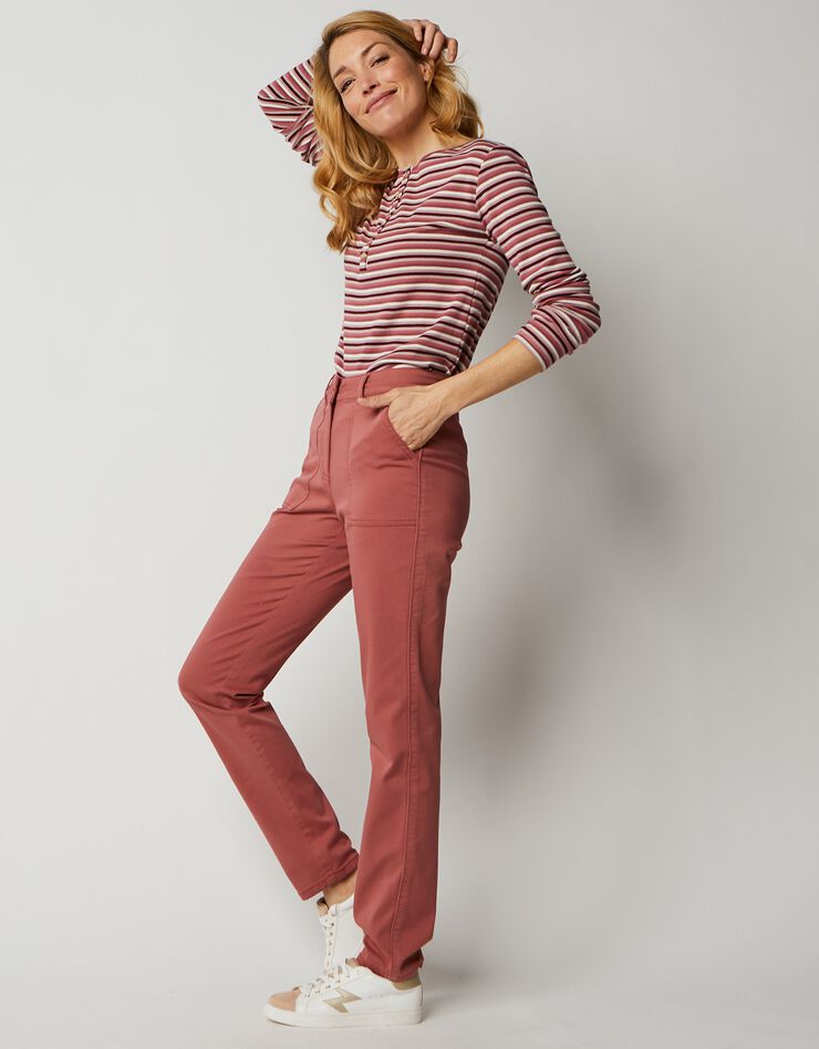 Pantalon chino à poches plaquées (terracotta) Pantalon chino à poches plaquées (terracotta)