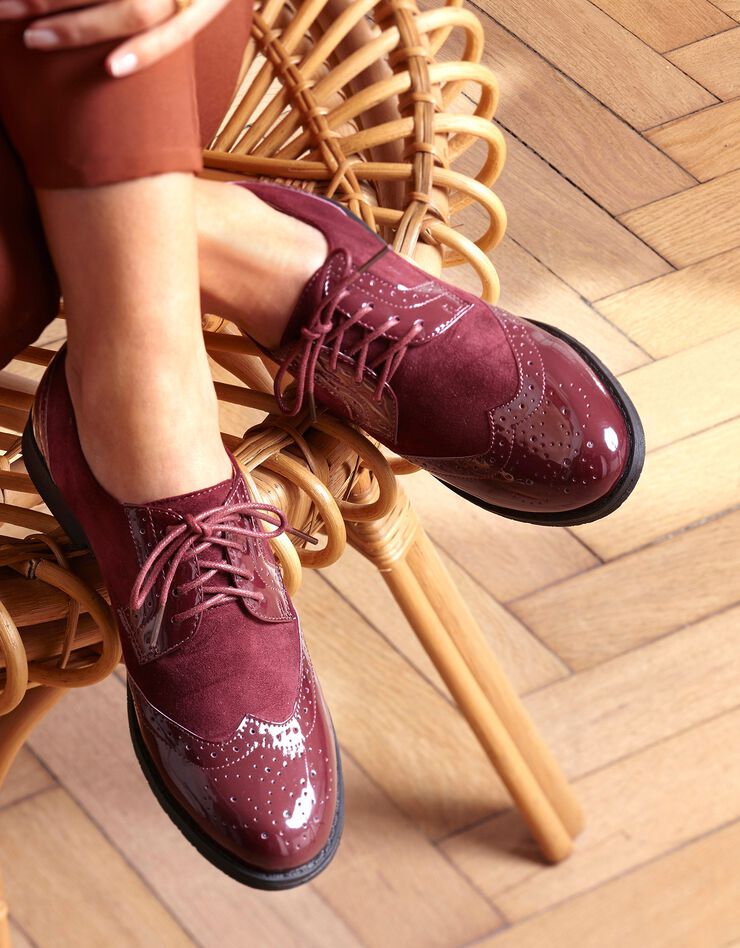 Derbies vernis bi-matière (bordeaux) Derbies vernis bi-matière (bordeaux)