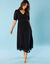 Robe longue Spécial Petites, voile uni (noir)