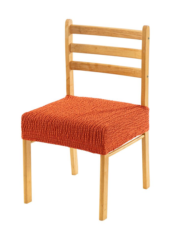 Housse extensible pour assise de chaise - lot de 2 (orange)