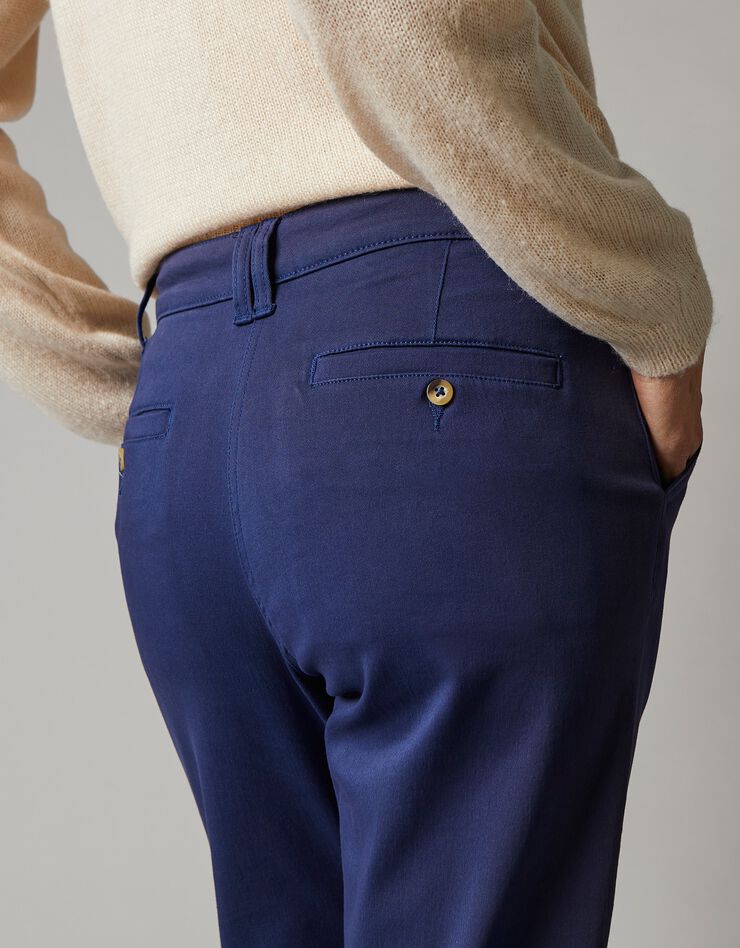 Pantalon chino stretch (marine)