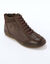 Boots d&eacute;tente lac&eacute;es et zipp&eacute;es en cuir  (chocolat)