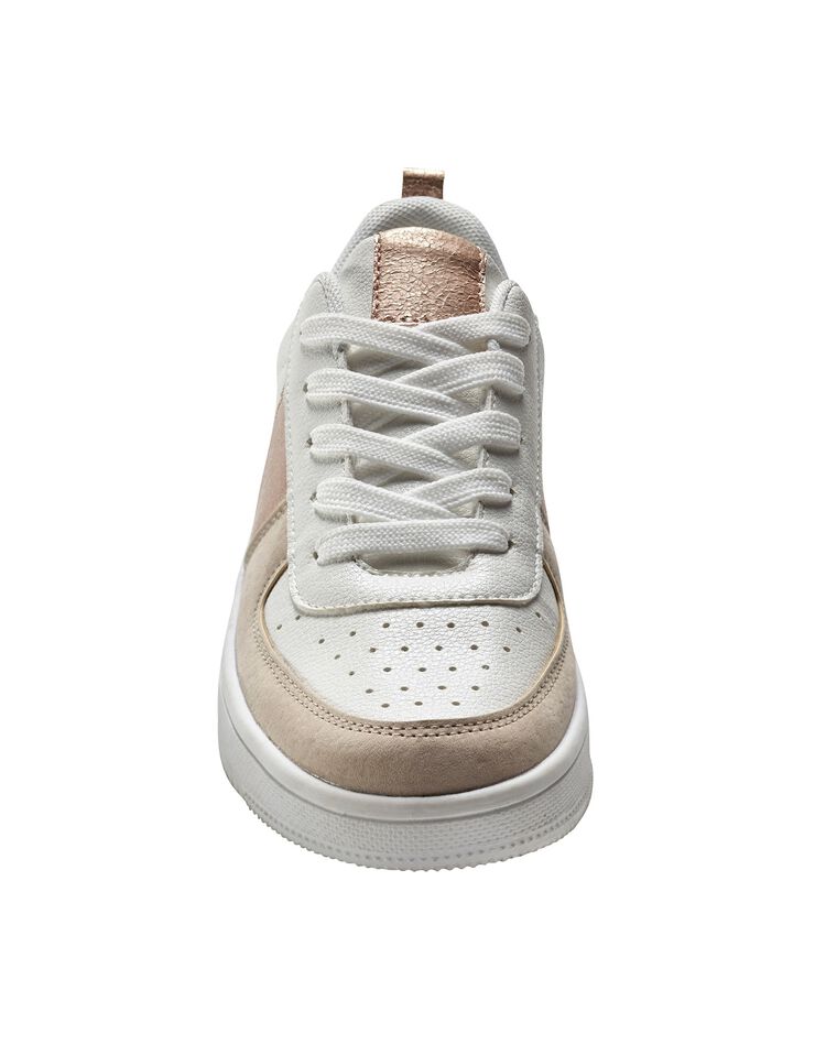 Baskets plateforme à lacets (blanc / beige) Baskets plateforme à lacets (blanc / beige)