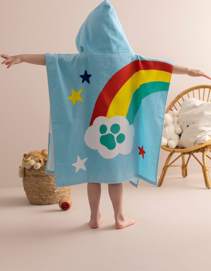 Poncho de bain enfant Pat Patrouille® à capuche personnalisable (bleu)