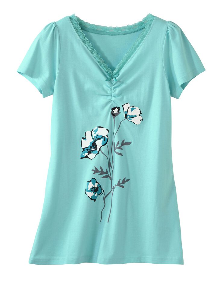 T-shirt pyjama jersey manches courtes (aqua) T-shirt pyjama jersey manches courtes (aqua)