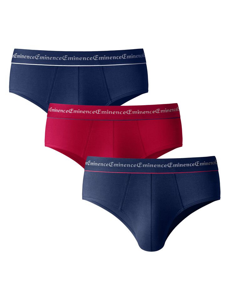 Slip Business Chic - lot de 3 (marine + rouge) Slip Business Chic - lot de 3 (marine + rouge)
