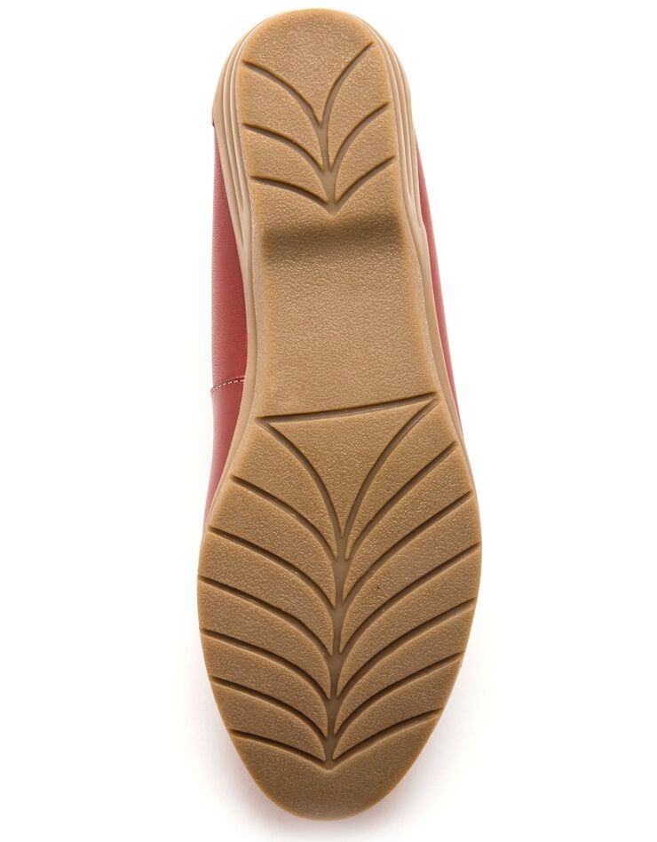 Mocassins "sans gêne" cuir grande largeur - rouge (rouge) Mocassins "sans gêne" cuir grande largeur - rouge (rouge)