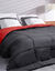 Couette unie douceur microfibre réversible 400g/m² (gris / rouge)