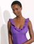 Maillot de bain à volants uni, 1 pièce Solaro petite stature - sans armatures (violet)