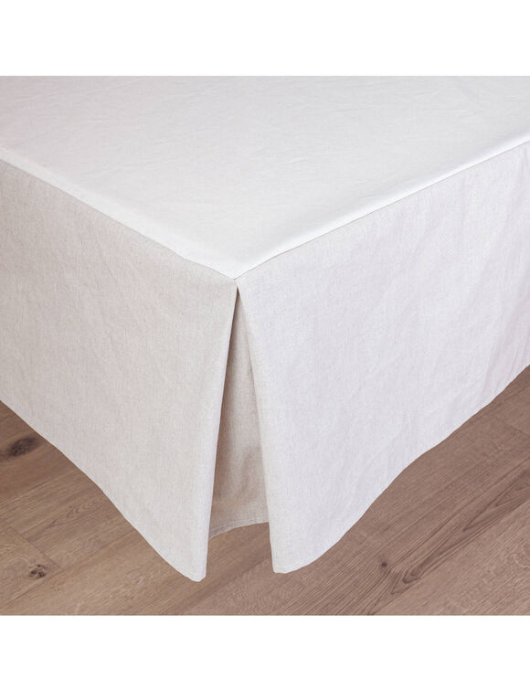 Cache-sommier effet lin coton (&eacute;cru)